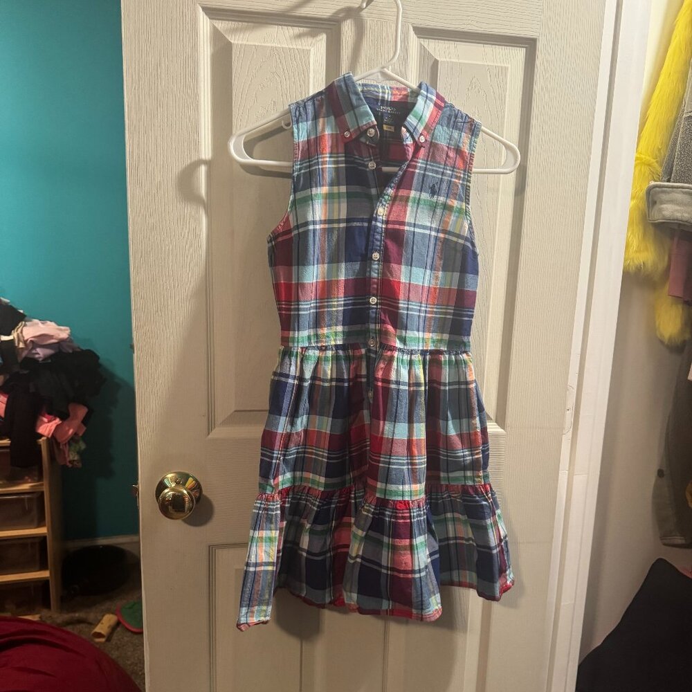 Ralph Lauren plaid madras dress - girls 10/12